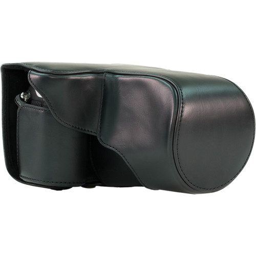 MegaGear Ever Ready PU Leather Case for LUMIX DMC-GX8 with 14-140mm Lens (Black)