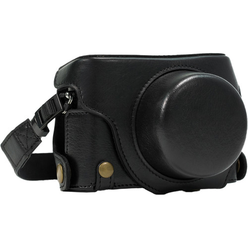 MegaGear PU Leather Camera Case for Panasonic Lumix DMC-LX100 (Black)