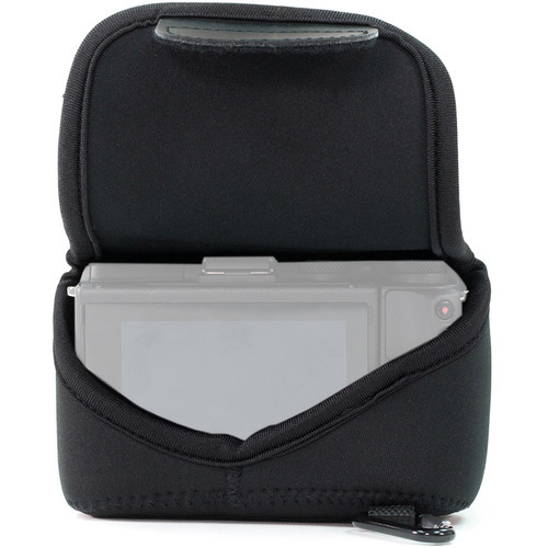 MegaGear Ultralight Neoprene Camera Case with Carabiner for Sony Cyber-shot DSC-RX10 III/RX10 IV (Black)