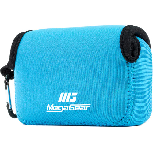 MegaGear Ultralight Neoprene Camera Case with Carabiner for Nikon COOLPIX S33 (Blue)