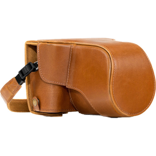 MegaGear Ever Ready PU Leather Case & Strap for Fujifilm X-T10/T20 with 16-50/18-55mm (Light Brown)
