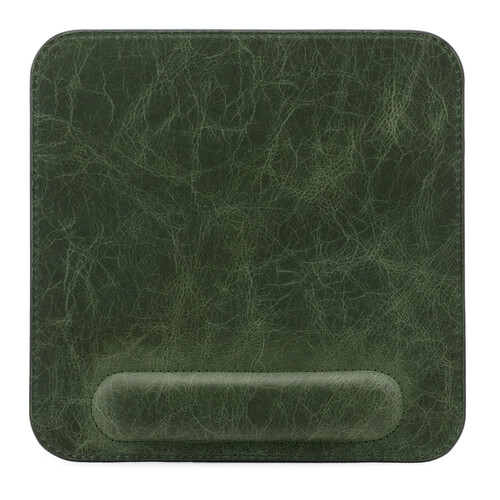 Londo Genuine Leather Mouse Pad with Wrist Rest (Green)
