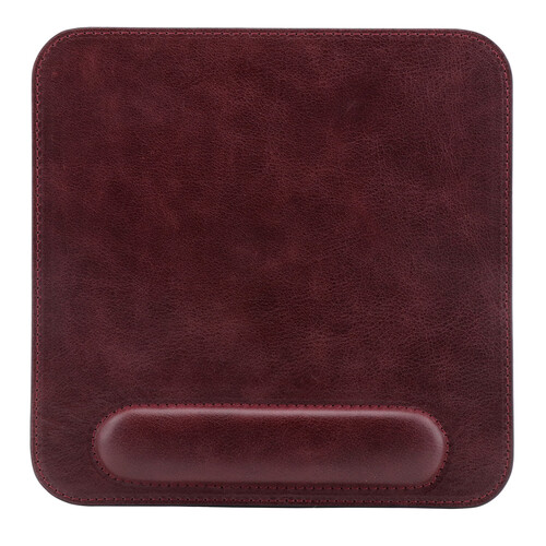 Londo Genuine Leather Mouse Pad with Wrist Rest (Damson Purple)