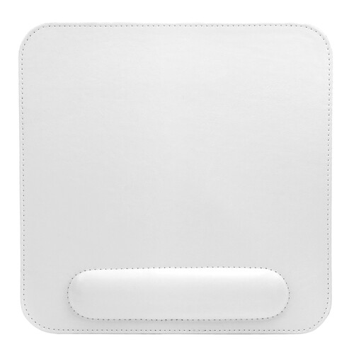 Londo Leather Mouse Pad with Wrist Rest (White)