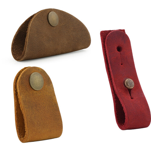 Londo Genuine Leather Earphone and General Cable Organizer Strap Set