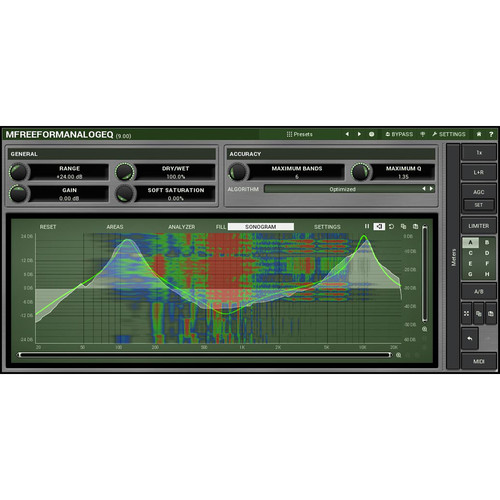 MeldaProduction MFreeFormAnalogEQ - Customizable Filter Shape Parametric EQ Plug-In (Download)