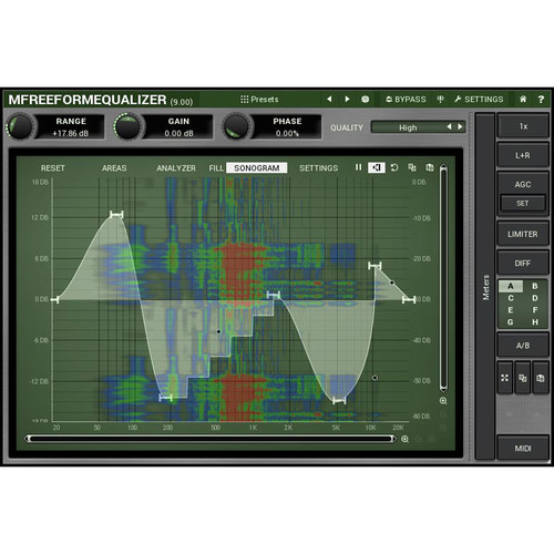 MeldaProduction MFreeformEqualizer - Customizable Filter Shape EQ Plug-In (Download)