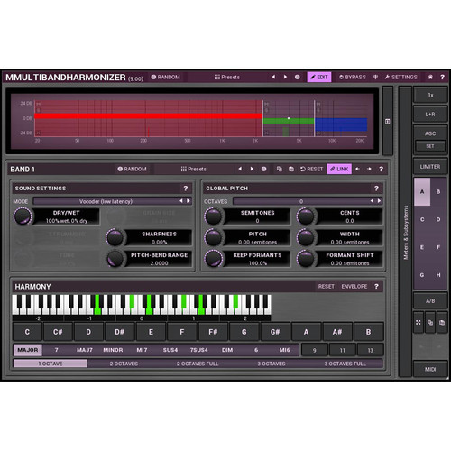 MeldaProduction MMultiBandHarmonizer - Pitch Shifting/Multi-Voice Harmonizing Plug-In (Download)