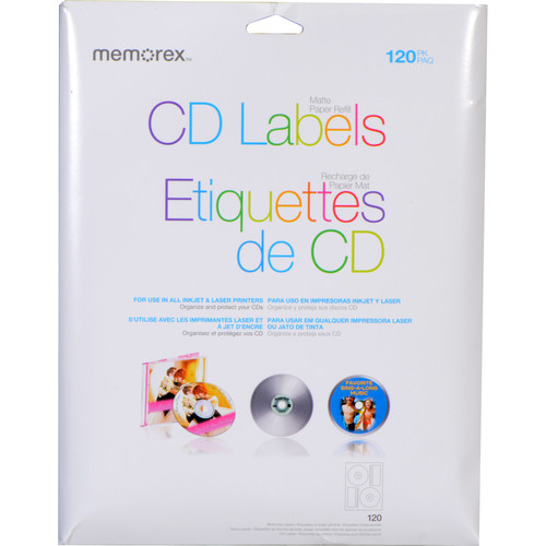 Memorex White Matte CD Labels (120 Pack)