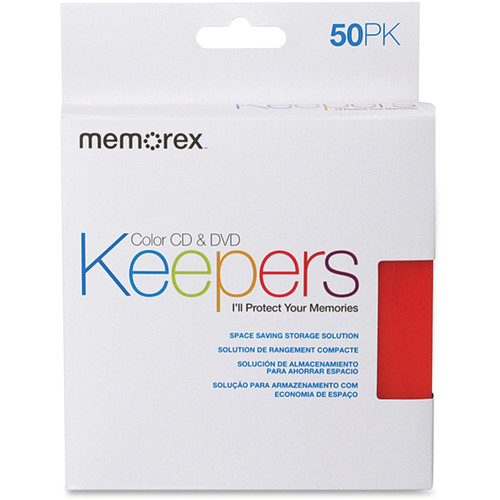 Memorex CD/DVD Keepers (Assorted Colors, 50-Pack)
