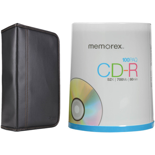 Memorex CD-R Disc Kit with 100-Capacity Disc Wallet