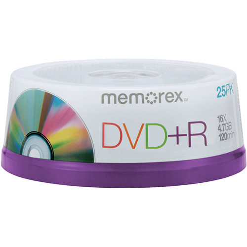 Memorex DVD+R Single Sided Recordable Discs 05618 B&H Photo Video