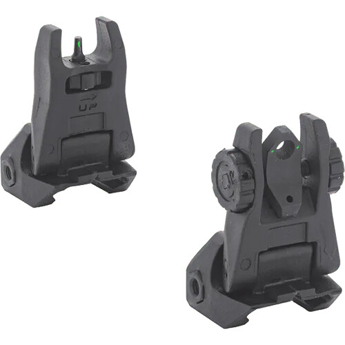Meprolight FUBS Flip-Up Backup Sights (Two Rear Lamps, Black)