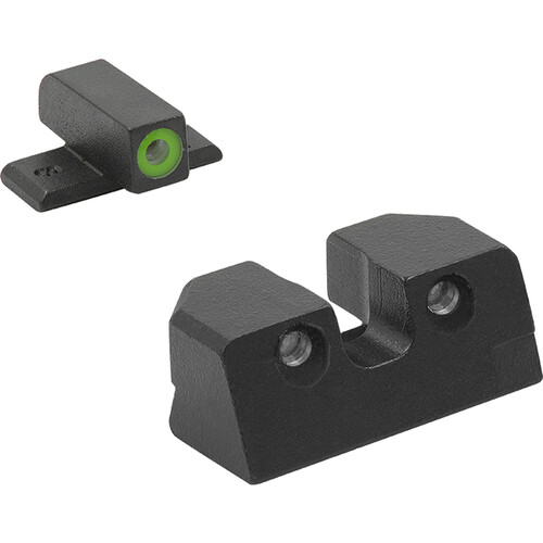 Meprolight Hyper-Bright Tritium Night Sights (FN 509, Green Front Ring)