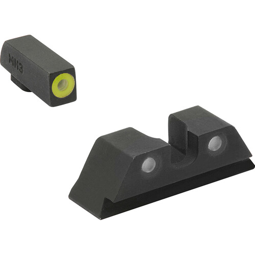 Meprolight Hyper-Bright Tritium Night Sights (Kimber 1911 Slant, Yellow Front Ring)