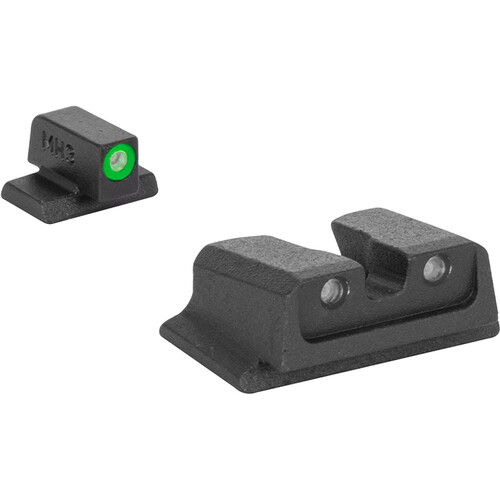 Meprolight Hyper-Bright Tritium Night Sights (Smith & Wesson Non-Optics Ready SD/SDVE, Green Front Ring)