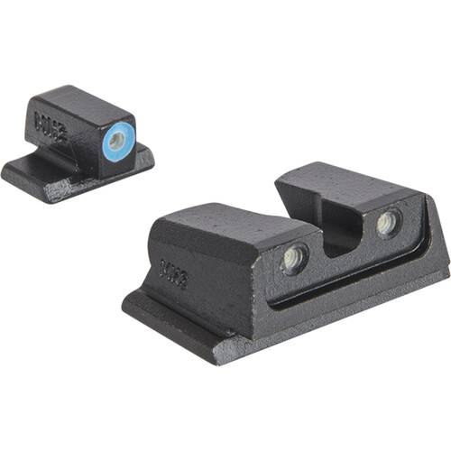 Meprolight Hyper-Bright Tritium Night Sights (Smith & Wesson Non-Optics Ready SD/SDVE, Blue Front Ring)