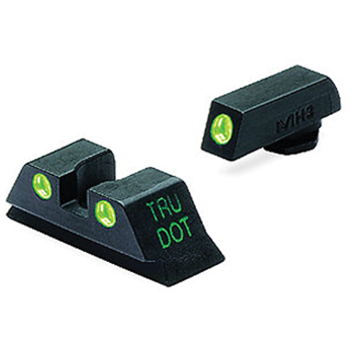 Meprolight Tru-Dot Tritium Night Sight Set for Glock 10mm/.45ACP (Green / Green)