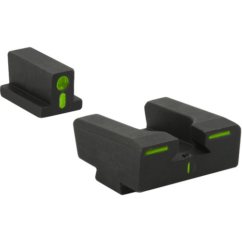 Meprolight R4E Optimized Duty Sights for Glock (Green Front & Rear)