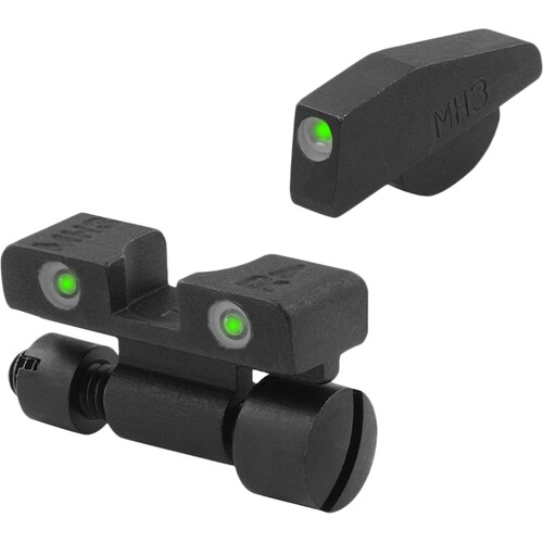 Meprolight Tru-Dot Tritium Night Sight for S&W K, L & N Frames with Front Pin Insert (Set - Green/Green)