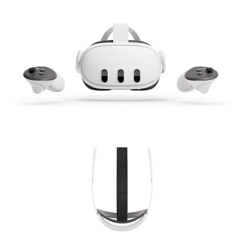 Meta Quest 3 Advanced All-in-One VR Headset with Elite Strap Kit
