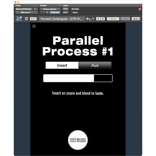 Make Believe Studios Parallel Process #1 Snare Drum Blending Plug-In