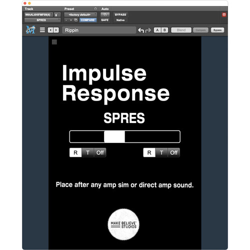 Make Believe Studios SPRES Impulse Response Plug-In