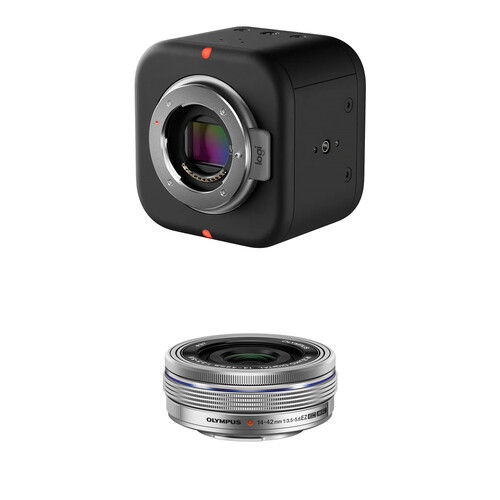 Logitech Mevo Core UHD 4K Camera with Olympus 14-42mm Lens Kit (Silver)