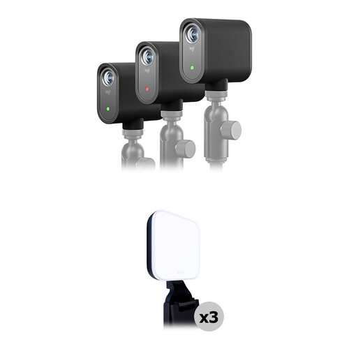 Logitech Mevo Start Camera and LED Light Kit (3-Pack)