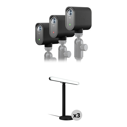Logitech Mevo Start Live Streaming 3-Camera + 3-Light Kit