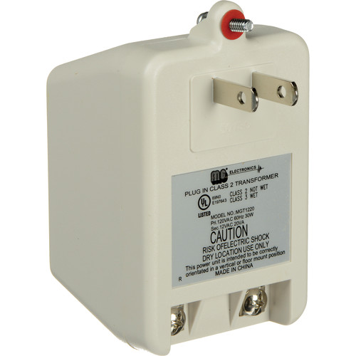 MG Electronics MGT-1220 12 VAC 20 VA Class II Power Supply