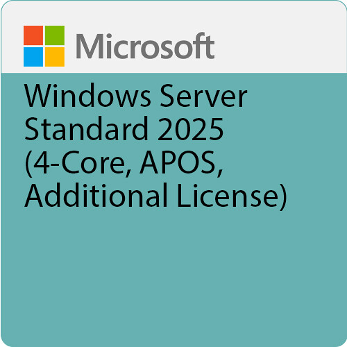 Microsoft Windows Server Standard 2025 (4-Core, APOS, Additional License)