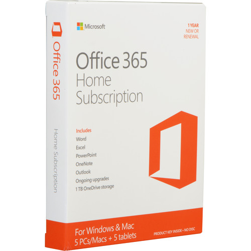 Microsoft Office 365 Home Kit (5 PC or Mac Licenses / 1-Year / Product Key Code)