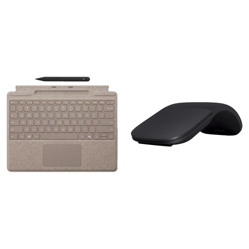 Microsoft Surface Pro Keyboard Cover Kit with Slim Pen 2 and Arc Wireless Mouse (Dune)