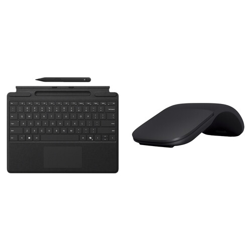 Microsoft Surface Pro Keyboard Cover Kit with Slim Pen 2 and Arc Wireless Mouse (Black)