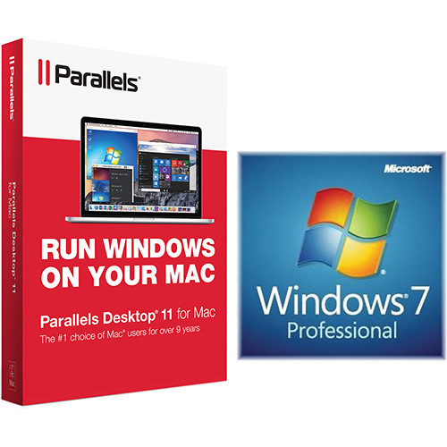 Parallels Windows 7 Professional 64-bit with Service Pack 1 & Parallels Desktop 11 for Mac Kit (DVD)