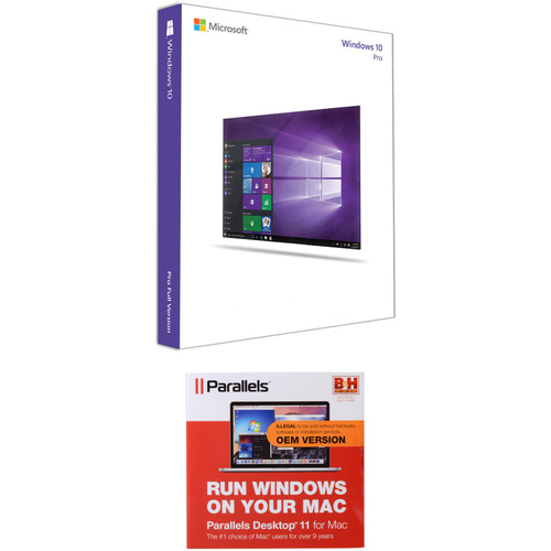 Microsoft Windows 10 Pro 32-bit Kit with Parallels Desktop 11 for Mac