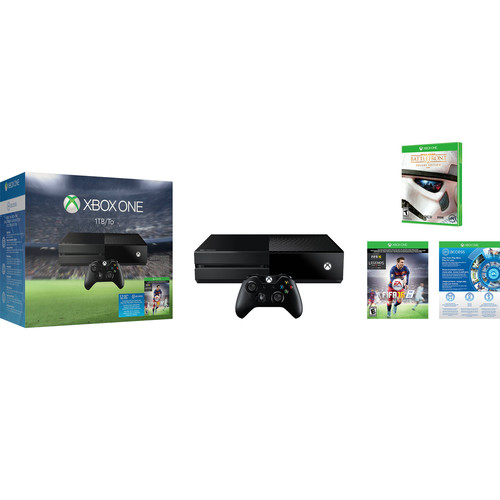 Microsoft Xbox One FIFA 16 Bundle with Star Wars Battlefront Deluxe Edition Kit (Kinect Not Included)