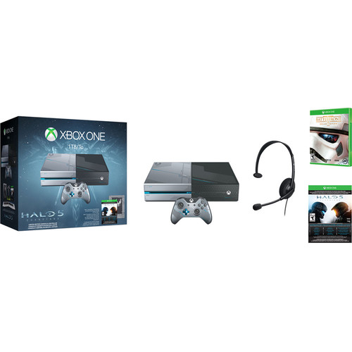 Microsoft Xbox One Limited Edition Halo 5: Guardians Bundle with Star Wars Battlefront Deluxe Edition Kit