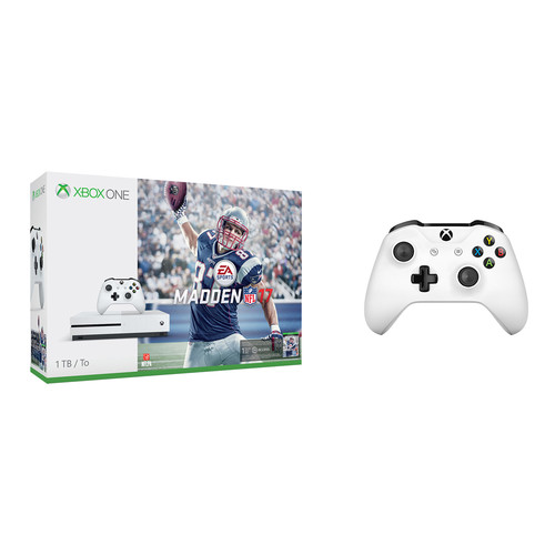 Microsoft Xbox One S Madden NFL 17 Bundle & Additional Xbox One Controller Kit