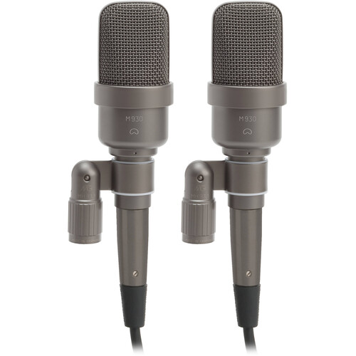 Microtech Gefell M 930 Large-Diaphragm Cardioid Condenser Microphone (Matched Pair, Dark Bronze, KS25 Stereo Rail)