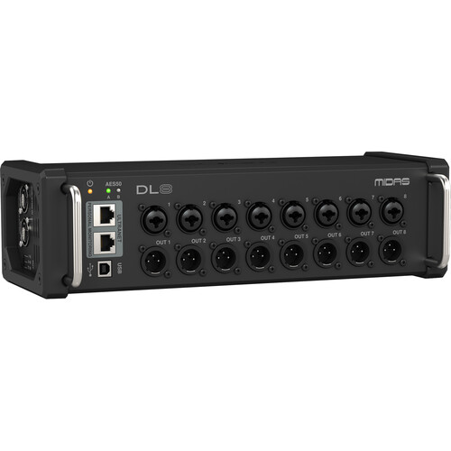 Midas DL8 PoE-Powered 8x8 Stage Box with Midas PRO Preamps DL8