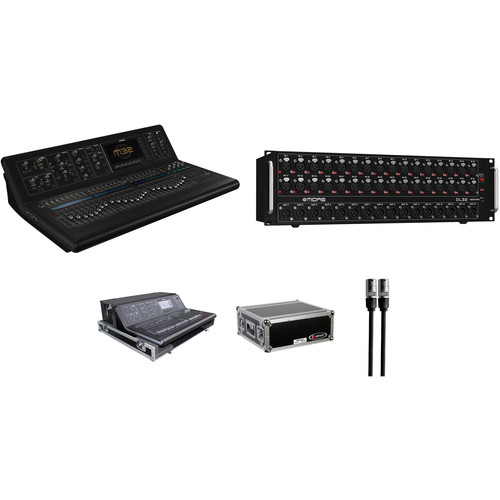 Midas M32-IP Mobile Digital Console Kit with Cases, Stage Box, and etherCON Cable
