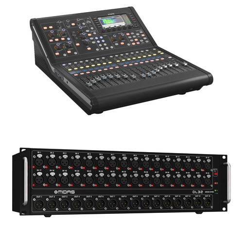Midas M32R LIVE Digital Console Kit with DL32 Stage Box