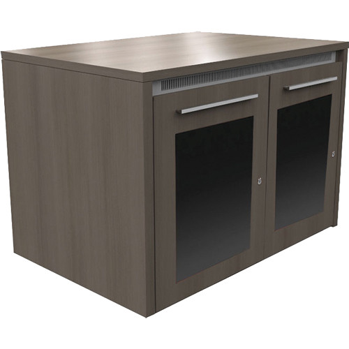 Middle Atlantic C5 Series 31" Deep 2 Bay Credenza Rack with Plexiglass Door (Veneer Finish)