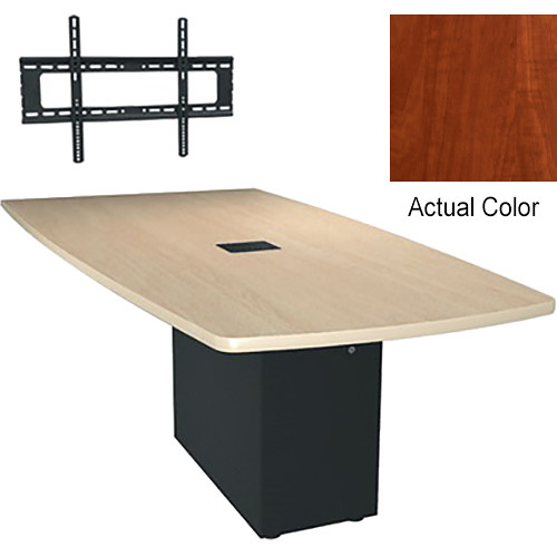 Middle Atlantic Hub 84" Angle Shaped Work Surface (Thermolaminate Finish, Auburn Stream)