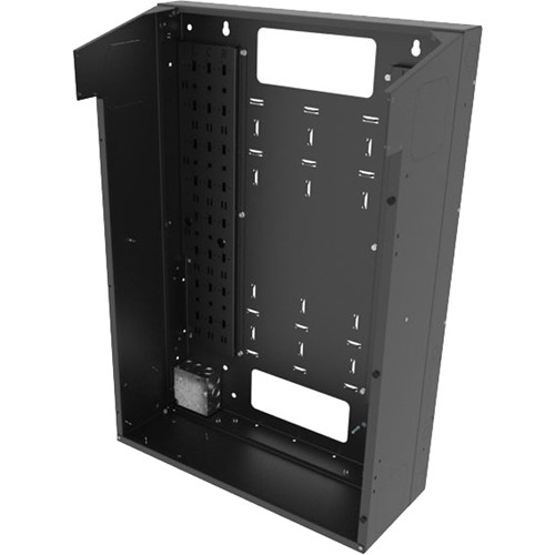 Middle Atlantic VWM Series Split Door Back Pan (36" Height, 16" Depth, Black Finish)