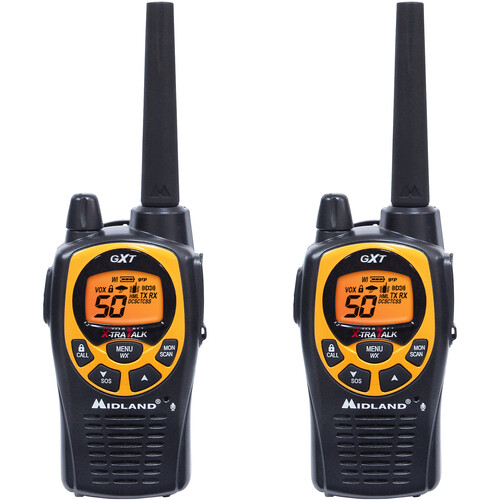 Midland GXT1030VP4 50-Channel Two-Way UHF Waterproof Radio (Yellow, Pair)
