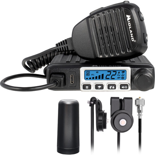 Midland MXT115VP3 MicroMobile 15-Channel GMRS Radio & 3 dB Antenna System Bundle