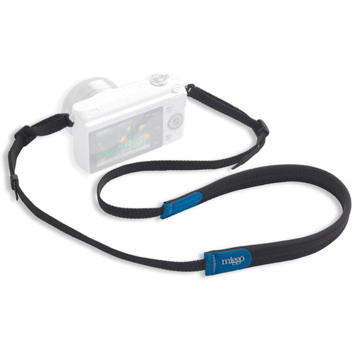 miggo Padded Camera Strap for Point & Shoot, Mirrorless Camera (Black-Blue)
